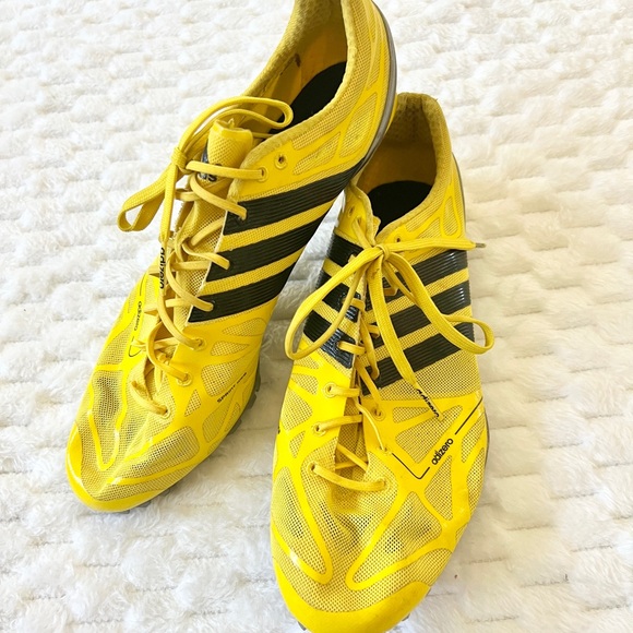 ADIDAS Adizero Prime Accelerator Yellow/Black Sprint Track Spikes - Mens 9.5 - Picture 6 of 9
